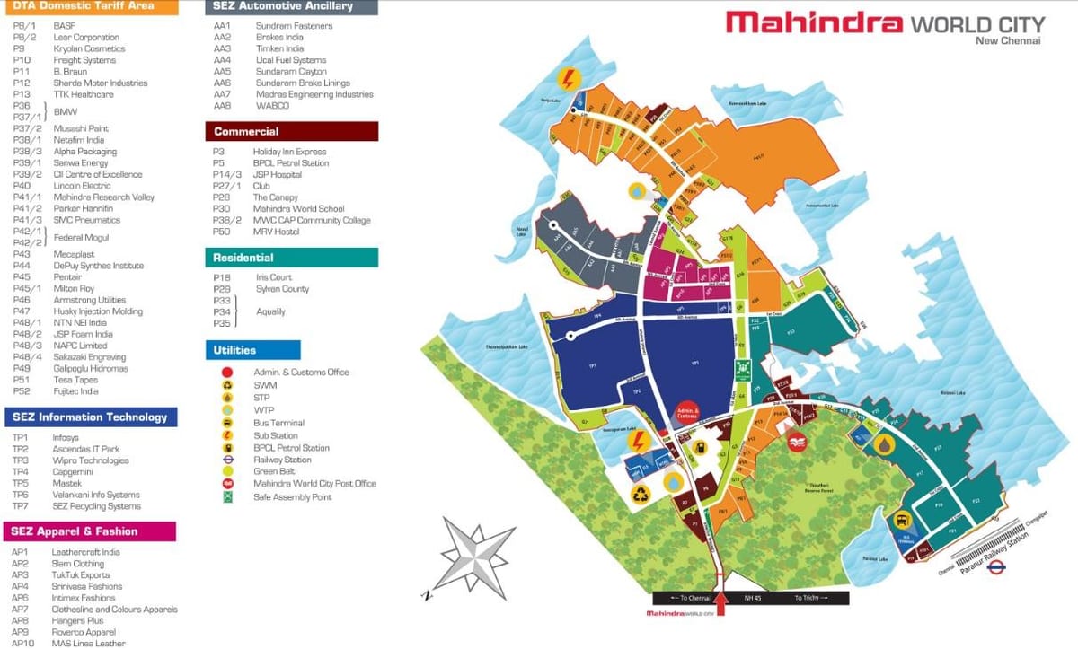 mapa Махиндра Madras