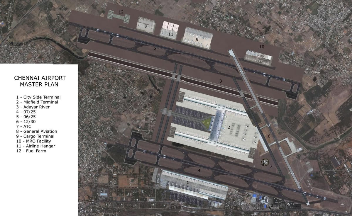 mapa lotnisko Chennai