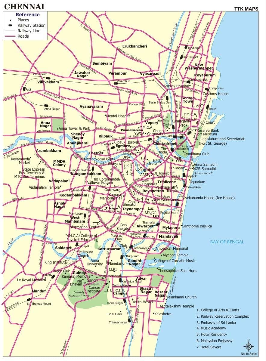 Mapa drogowa Chennai
