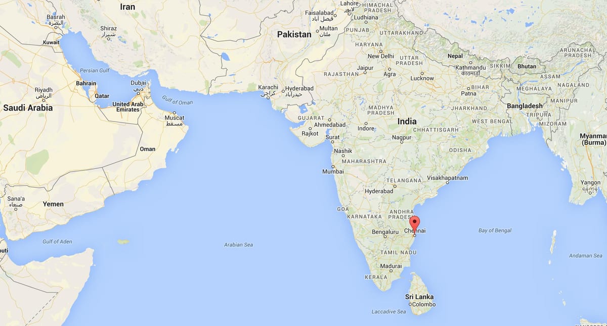 mapa Indie, Madras
