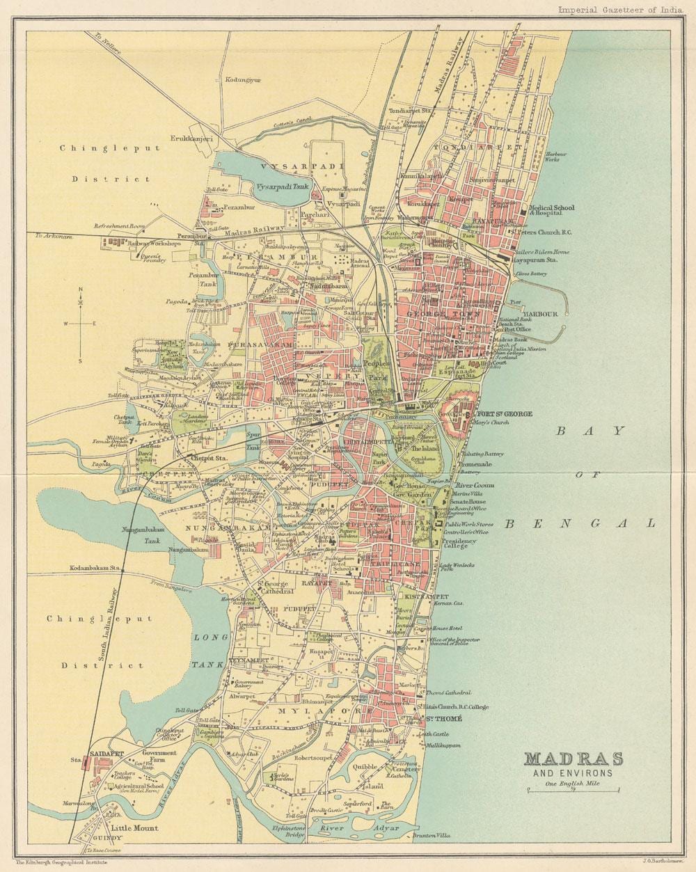 stara mapa Chennai