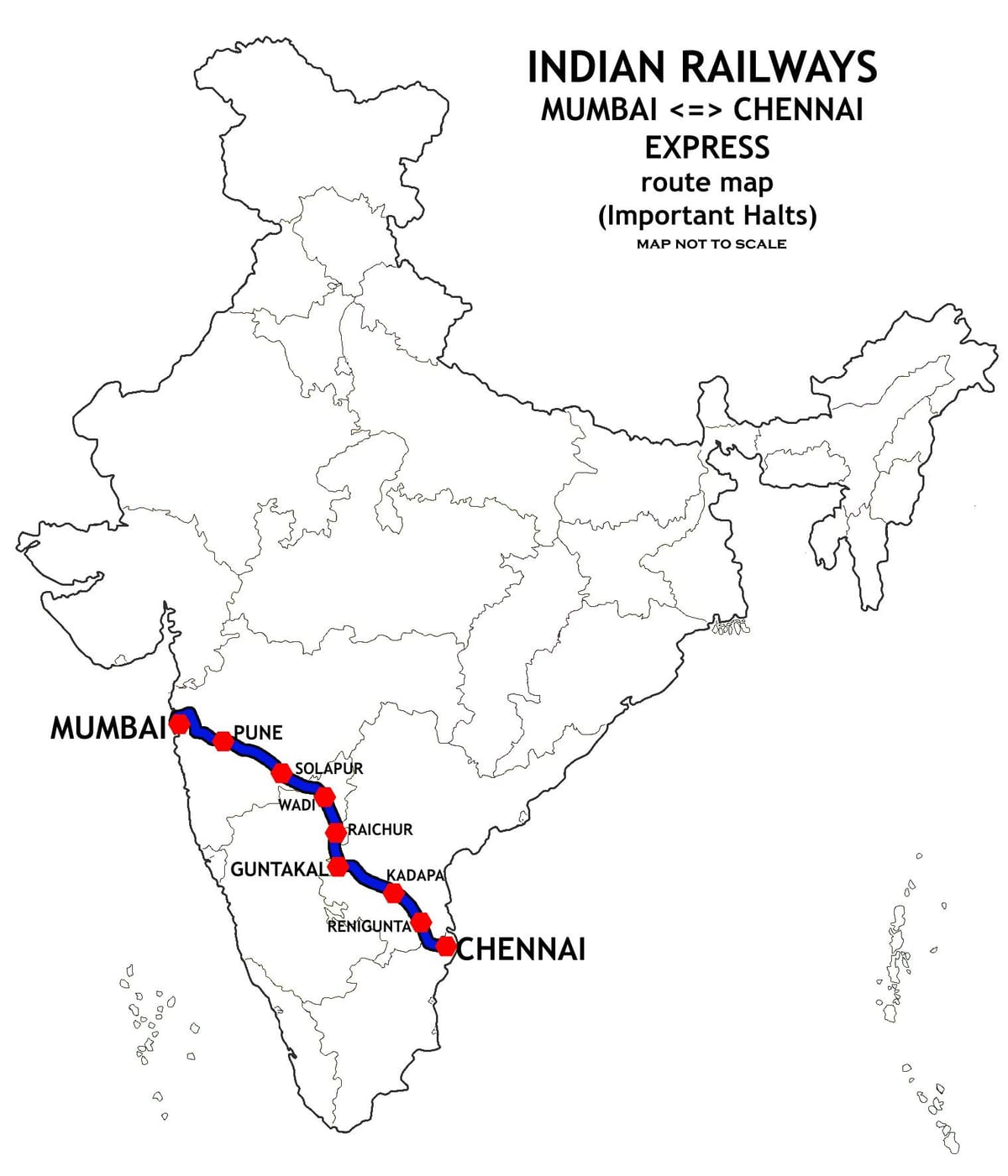 Bombaj w Chennai dworca trasę na mapie