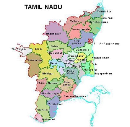 mapa Chennai, tamil nadu