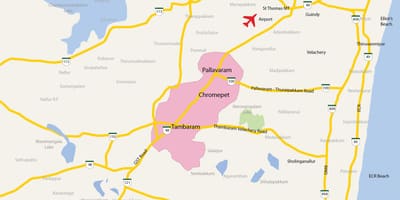 Mapa Тамбарам Chennai