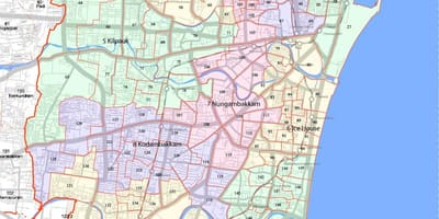 Duża firma Chennai mapie