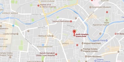Apollo szpitala nungambakkam Chennai, który mapie