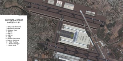Mapa lotnisko Chennai