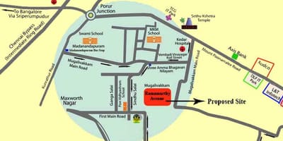 Порере Chennai mapie