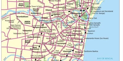 Mapa drogowa Chennai