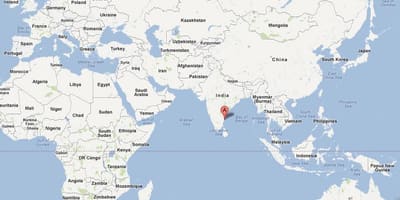 Madras na mapie świata