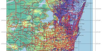 Mapa powodzi w Chennai