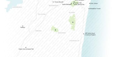 Madras Marina Beach mapa